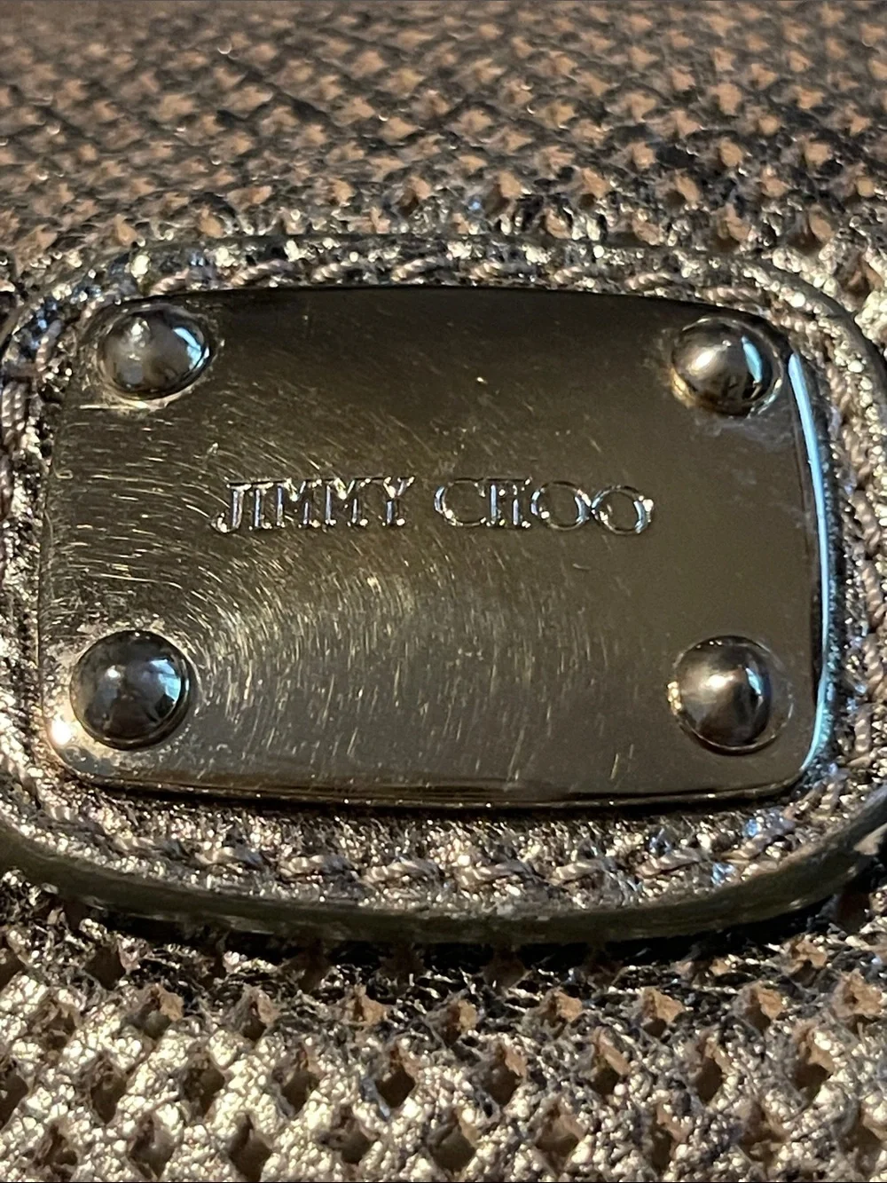 Jimmy Choo Metallic Gold Hobo Sky bag with bangle